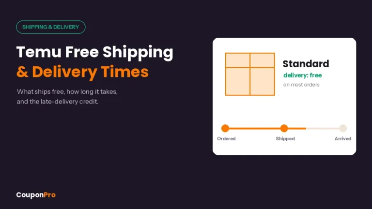 Temu free shipping and delivery times explained